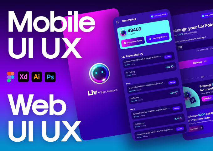 I will do mobile UI UX design or app UI UX design
